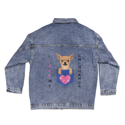 I Love My Chihuahua - Denim Jacket