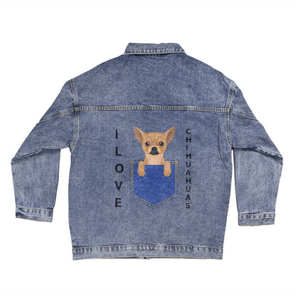 I Love Chihuahuas - Denim Jacket