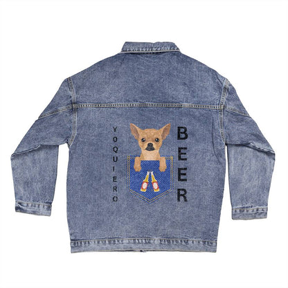 Yo Quiero Beer - Chihuahua - Denim Jacket