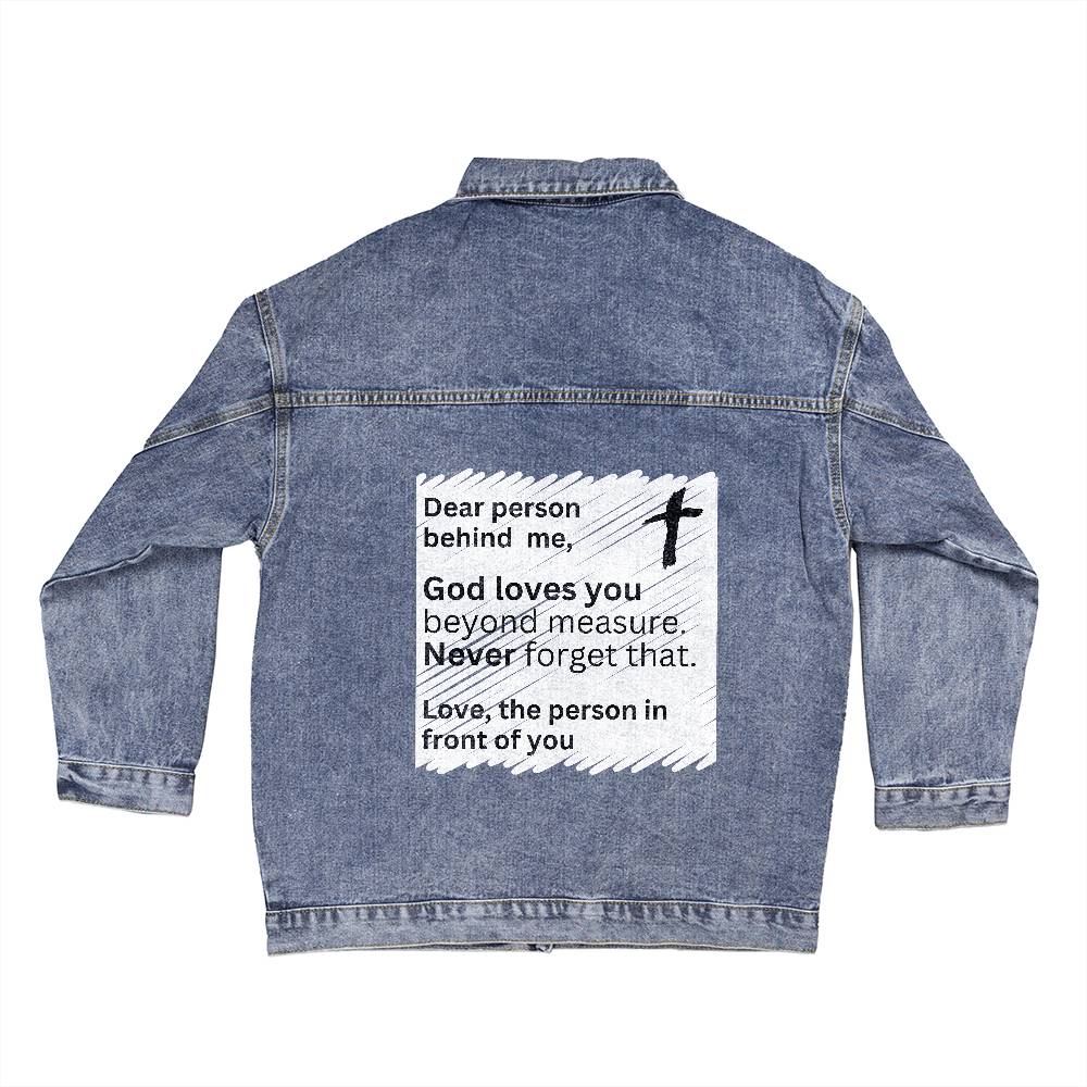 God  Loves You Denim Jacket