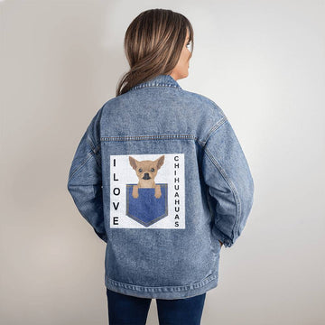 I Love Chihuahuas - Denim Jacket