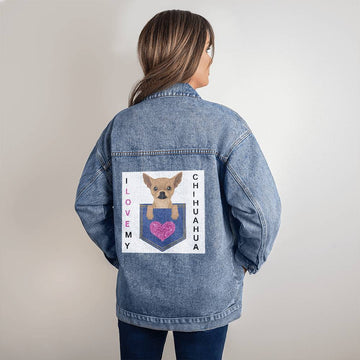 I Love My Chihuahua - Denim Jacket