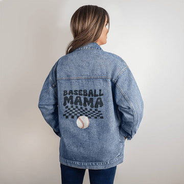 Baseball Mama - Denim Jacket