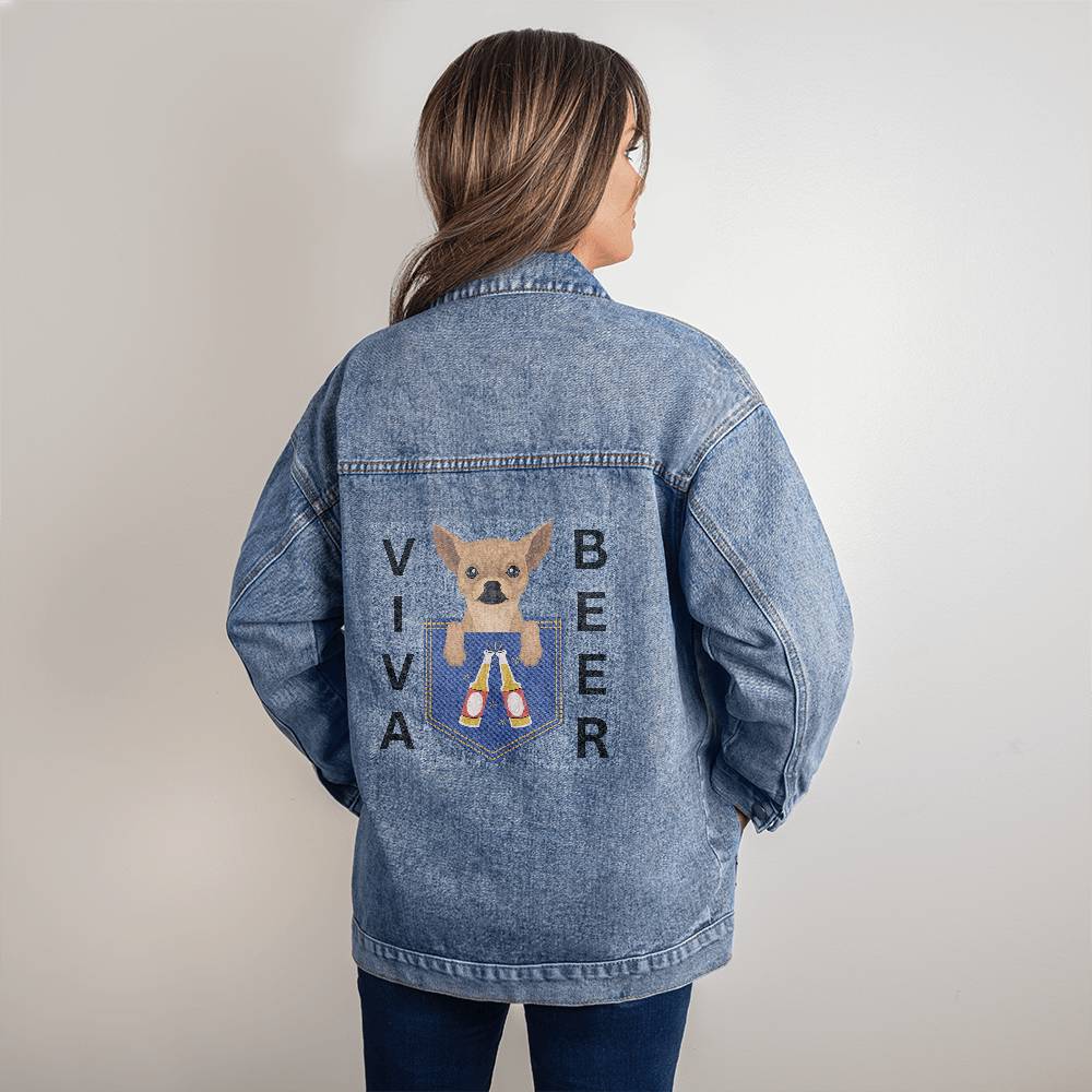 Viva  Beer -  Chihuahua - Denim Jacket