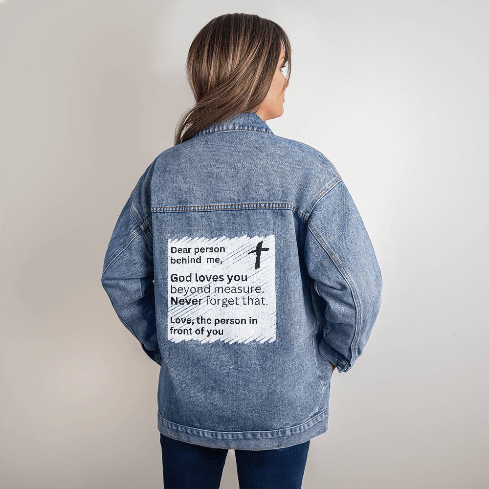 God  Loves You Denim Jacket