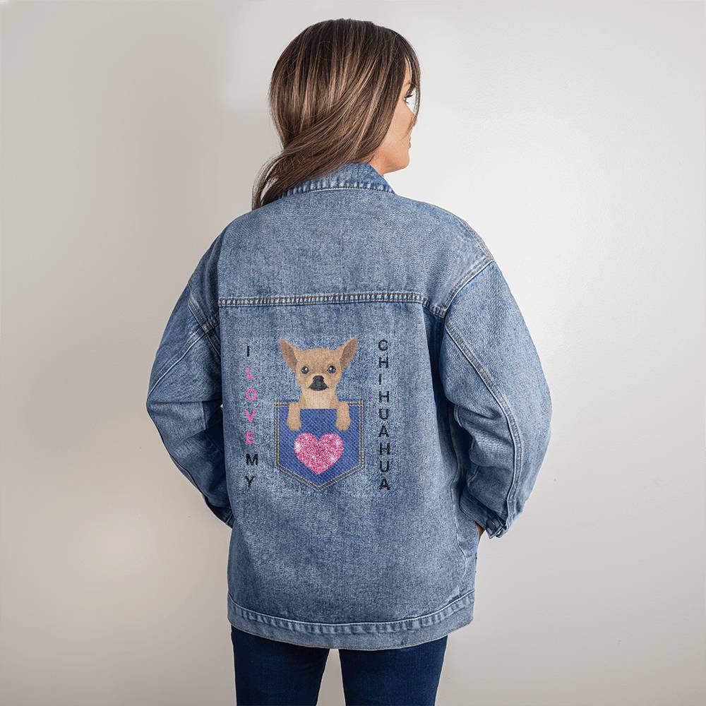 I Love My Chihuahua - Denim Jacket