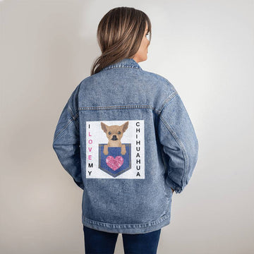 I Love My Chihuahua - Denim Jacket