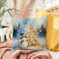 Christmas Pillow - Snowman Christmas Tree Design