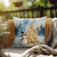 Christmas Pillow - Snowman Christmas Tree Design