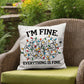 Christmas Pillow - I'm Fine.  Everything is Fine.