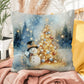 Christmas Pillow - Snowman Christmas Tree Design
