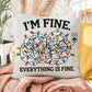 Christmas Pillow - I'm Fine.  Everything is Fine.