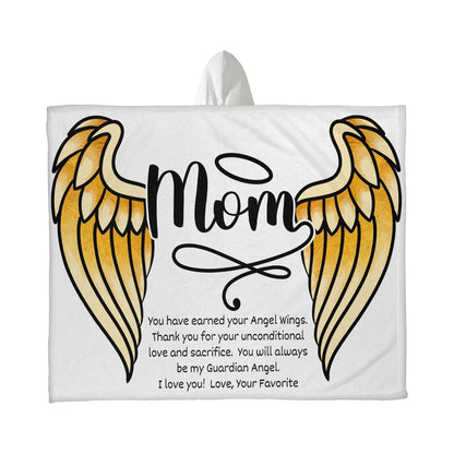 Mom Blanket | Hooded Blanket | Angel Wings