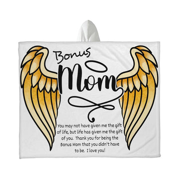 Hooded Blanket | Bonus Mom Angel | Bonus Mom Gift