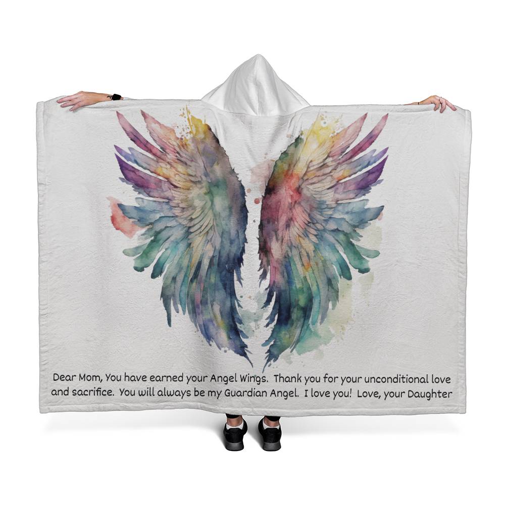 Hooded Blanket | Mom Blanket from Daughter | Dear Mom Blanket