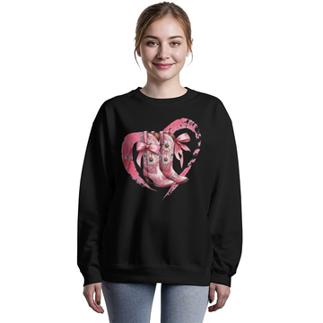 Excuse Me Western Sweatshirt - Chinoiserie Pink Coquette