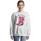 Western Sweatshirt - Pink Cowgirl Boots - It's all about the Boots - Chinoiserie Coquette