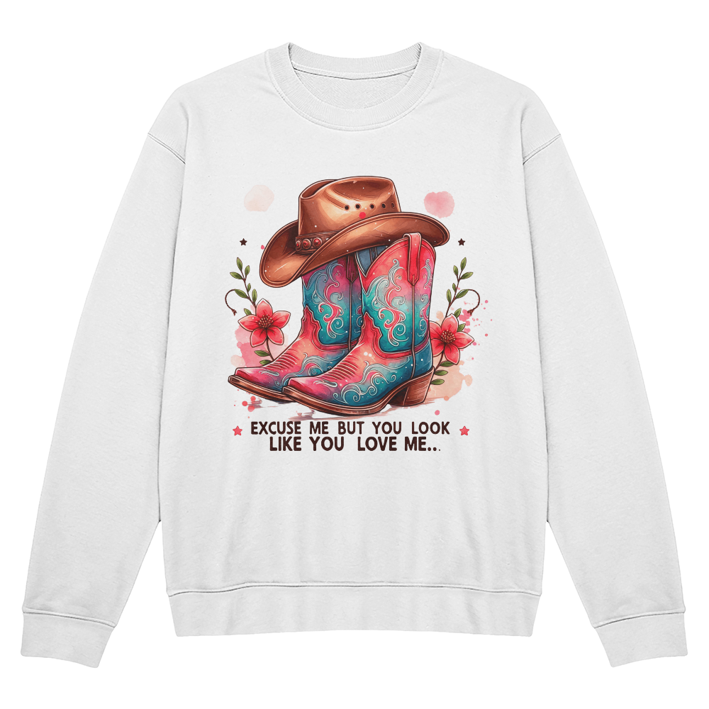 Excuse Me Cowgirl Boots Sweatshirt