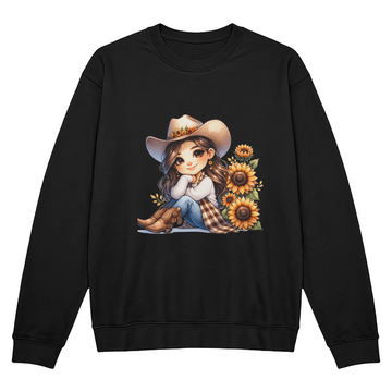 Excuse Me Sweatshirt - Cowgirl with Sunflowers
