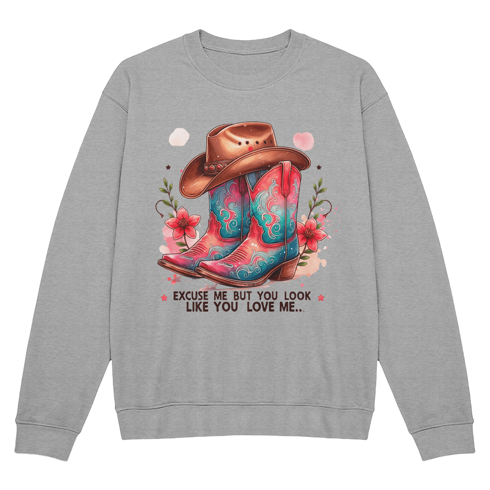 Excuse Me Cowgirl Boots Sweatshirt