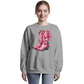 Western Sweatshirt - Pink Cowgirl Boots - Chinoiserie Coquette