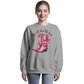 Western Sweatshirt - Pink Cowgirl Boots - It's all about the Boots - Chinoiserie Coquette