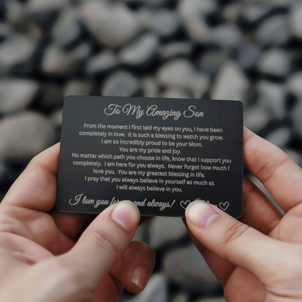 To My Amazing Son - Engraved Wallet Card