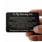 To My Amazing Son - Engraved Wallet Card