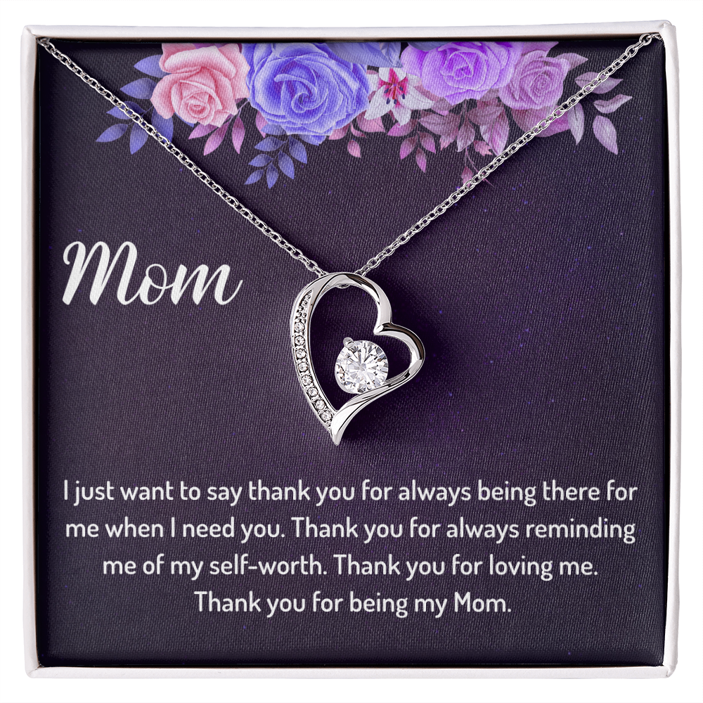 Mom Forever Love Necklace - Thank you for being my Mom - fb