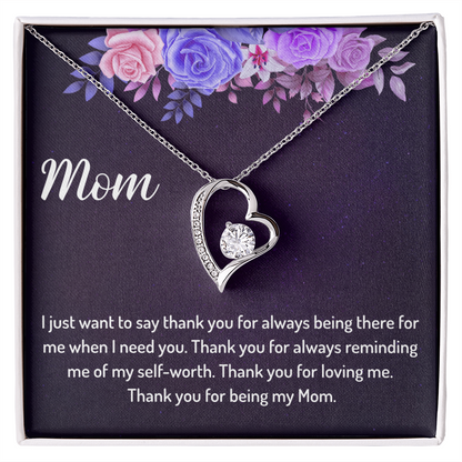 Mom Forever Love Necklace - Thank you for being my Mom - fb