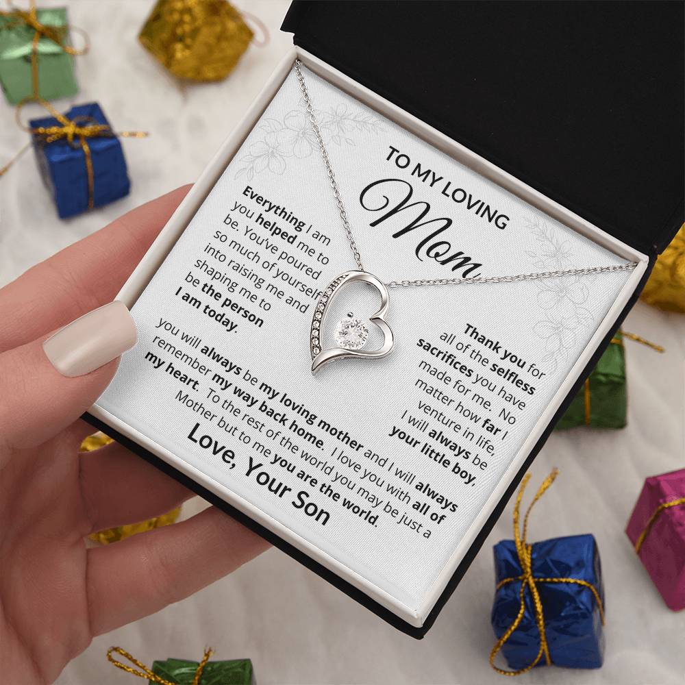 [BEST SELLER] To My Loving Mom - Everything I Am - Forever Love Necklace