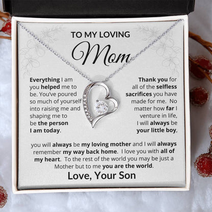 [BEST SELLER] To My Loving Mom - Everything I Am - Forever Love Necklace