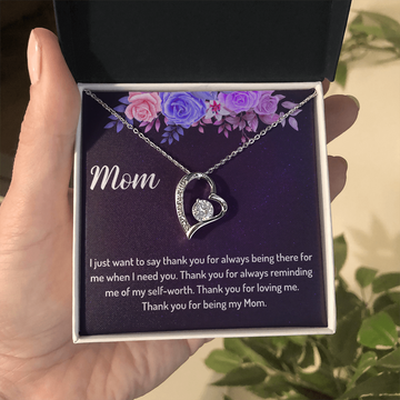Mom Forever Love Necklace - Thank you for being my Mom - fb