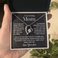 To My Loving Mom - Forever Love Necklace and Message Card Gift Set