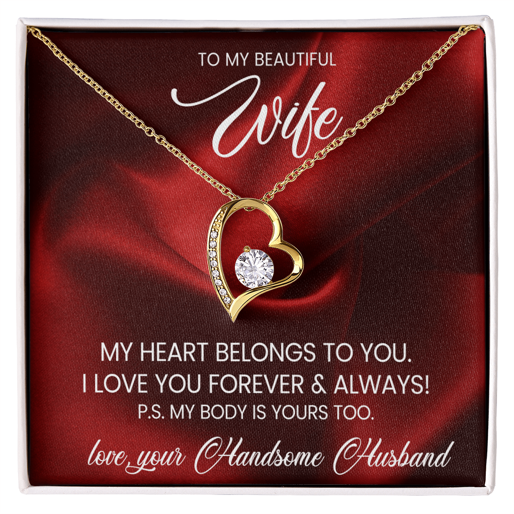 My Heart Belongs To You - Forever Love Necklace, Message Card and Gift Box