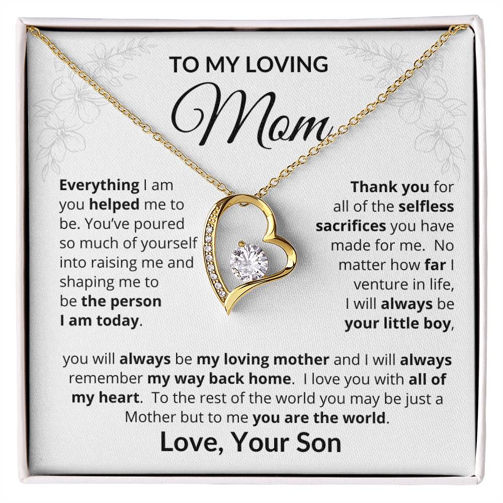 [BEST SELLER] To My Loving Mom - Everything I Am - Forever Love Necklace