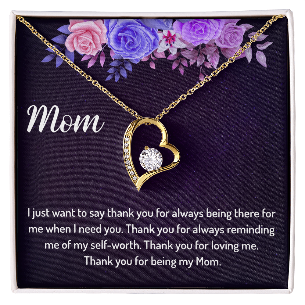 Mom Forever Love Necklace - Thank you for being my Mom - fb