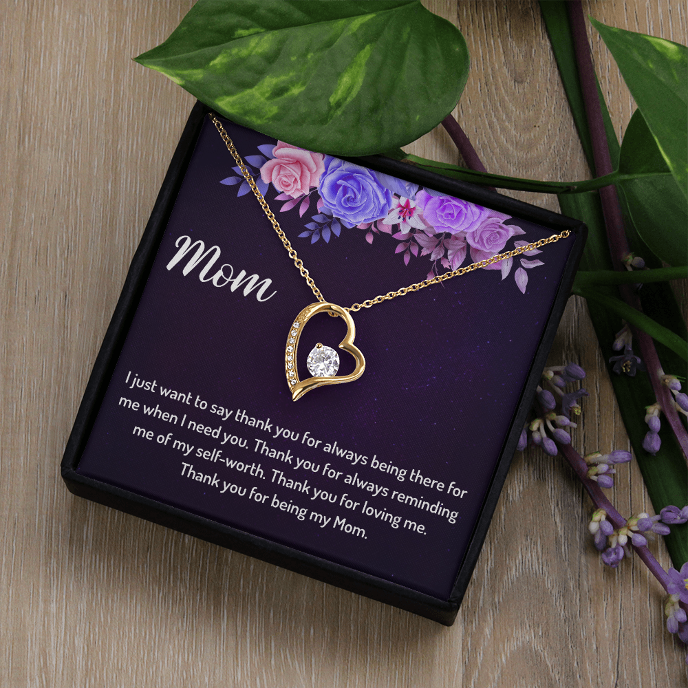 Mom Forever Love Necklace - Thank you for being my Mom - fb