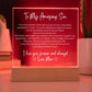 To My Amazing Son - Printed Acrylic - LED Base