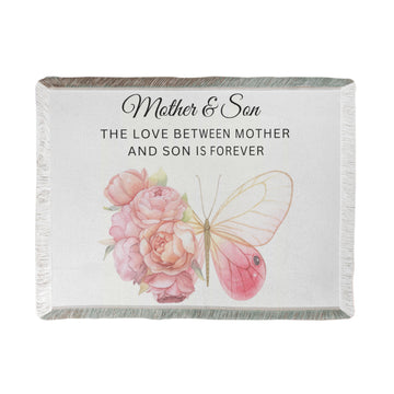 Mother and Son Printed Woven Blanket - Butterfly