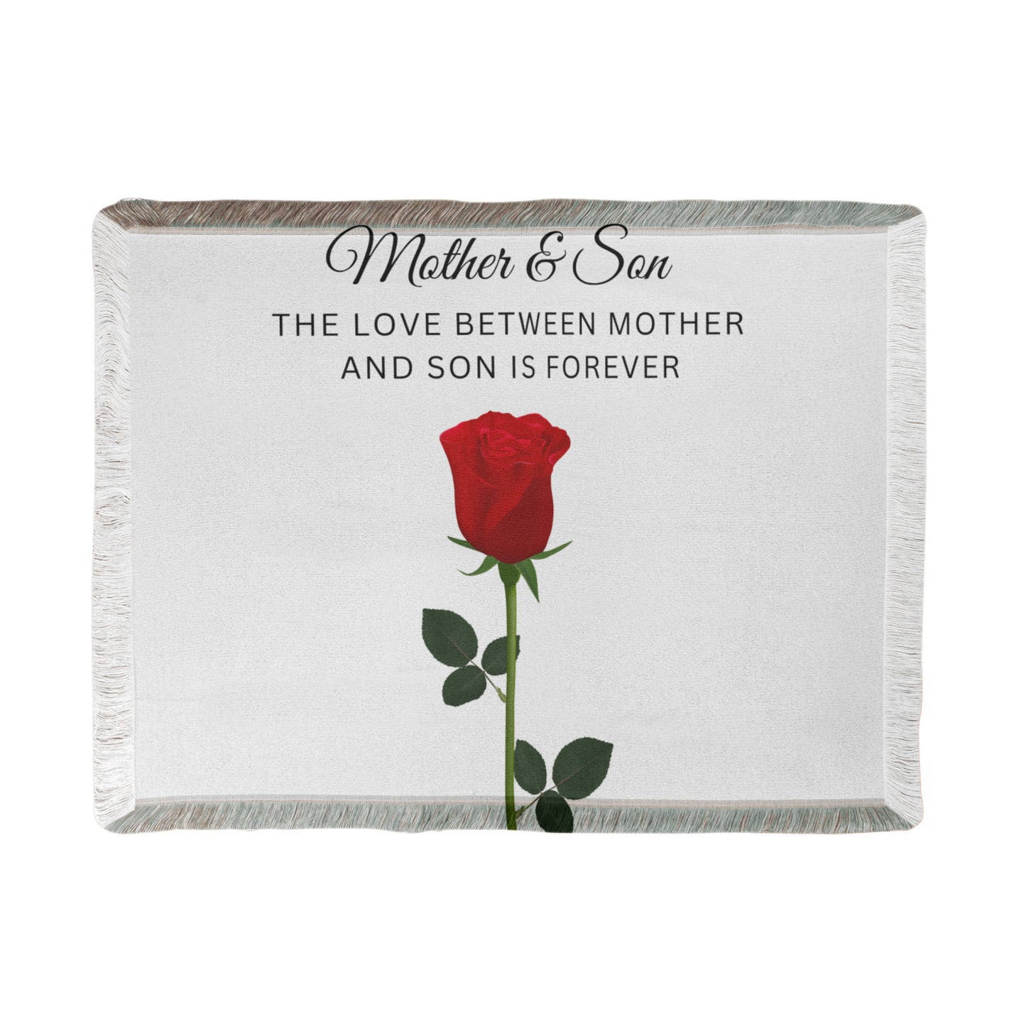 Mother and Son Printed Woven Blanket - Rose