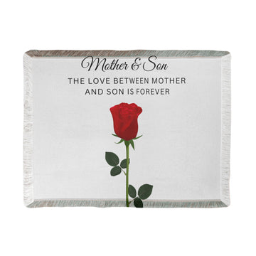 Mother and Son Printed Woven Blanket - Rose
