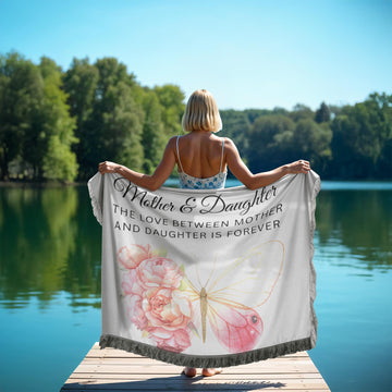 Mother and Daughter Printed Woven Blanket