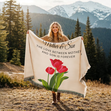 Mother and Son Printed Woven Blanket