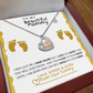 Baby Feet Heart Necklace And LED Gift Box Gift Set