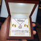 Baby Feet Heart Necklace And LED Gift Box Gift Set