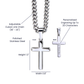 Artisan Gold or Silver Dipped Cross with Cuban Link Chain - Gift Box Included