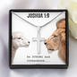 Personalized Cross Necklace - Bible Verse Gift - Joshua 1 9