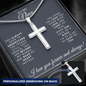 To My Niece - Personalized Cross Necklace - God Gave Me You