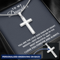 Personalized Cross Necklace - To My Daughter - God Knew My Heart